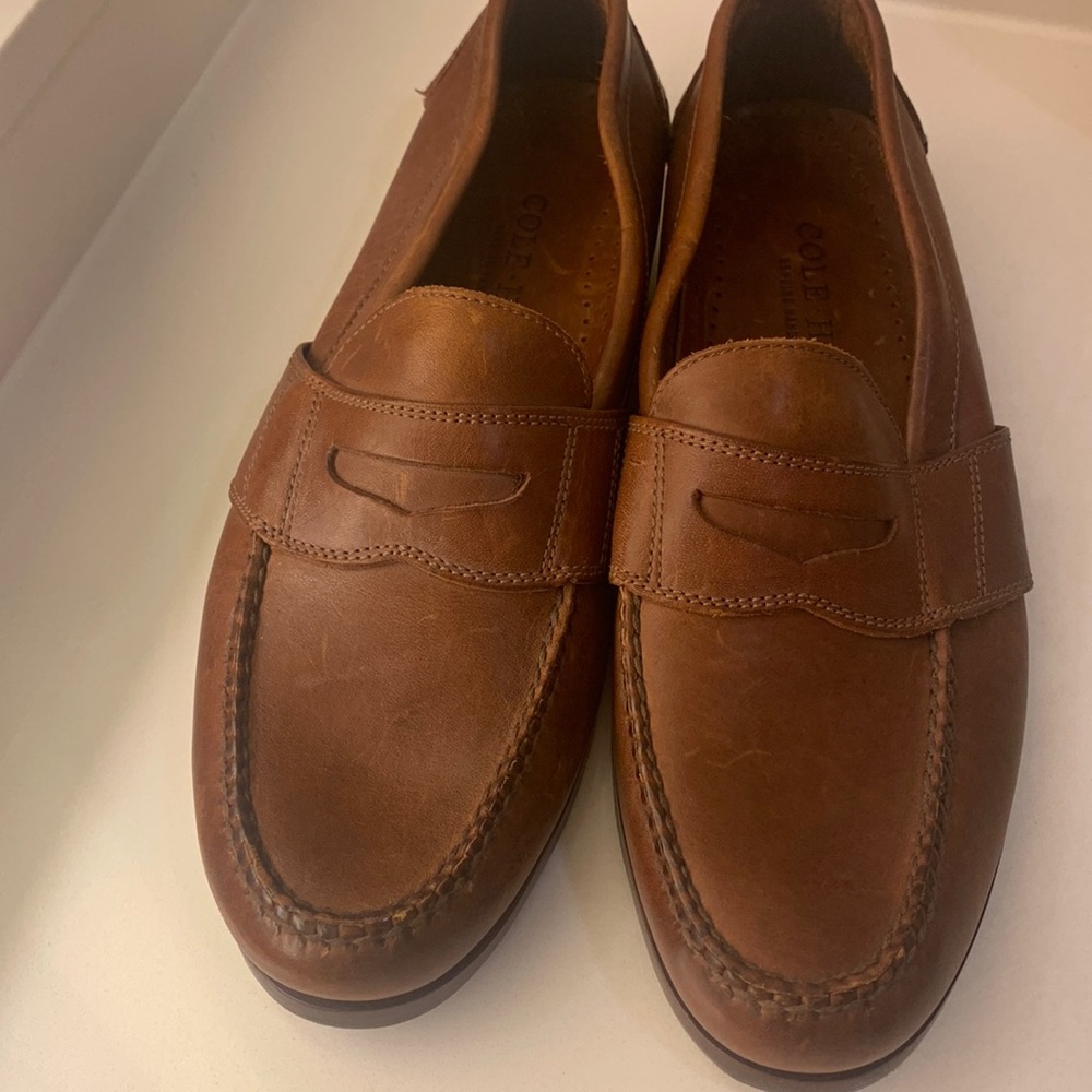 Cole Haan Brown Leather Penny Loafers Size 10